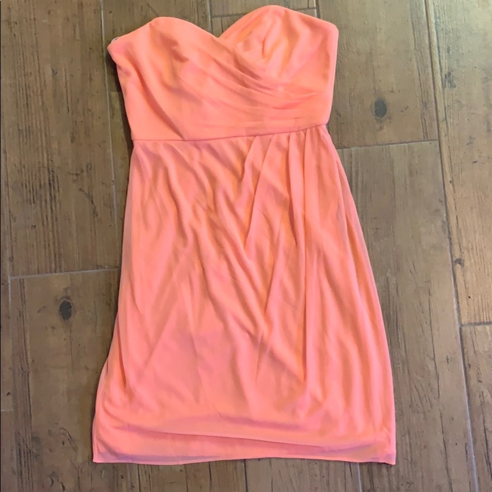 Short Strapless Mesh Dress with Sweetheart Neck